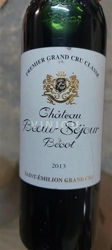 Bordeaux Saint-Émilion Premier Grand Cru Château Beau-Séjour Bécot 2013