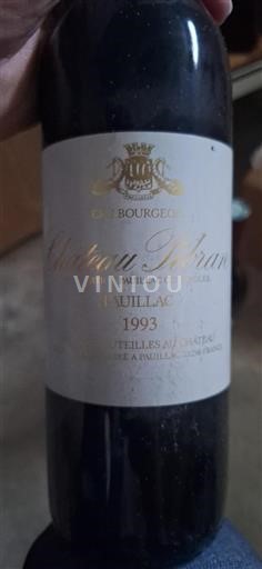 Bordeaux Pauillac Cru Bourgeois Château Pibran 1993
