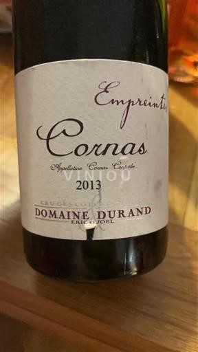Rhônevallei Cornas Domaine Durand Empreintes 2013