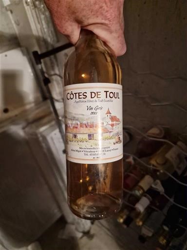 Lorraine Côtes de Toul Alain Migot Vin Gris 2011