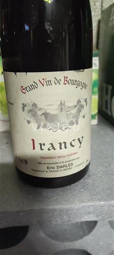 Vin Rouge sec Eric Darles 2021 France Bourgogne Irancy AOC