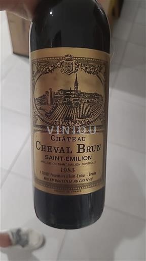 Bordeaux Saint-Émilion Château Cheval Brun 1983