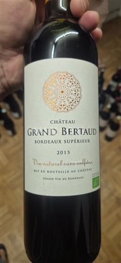 Bordeaux Bordeaux Supérieur Château Grand Bertaud 2015
