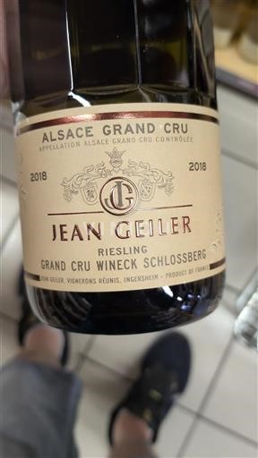 Elsass Alsace Grand Cru Grand Cru Jean Geiler Grand Cru Wineck Schlossberg 2018