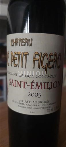 Bordeaux Saint-Émilion Château Petit Figeac 2005