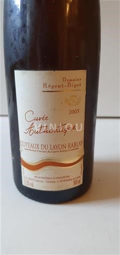 Vale do Loire Não especificado Domaine Régent-Bigot Authentique 2005