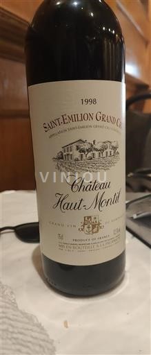 Bordeaux Saint-Émilion Grand Cru Château Haut-Montil 1998