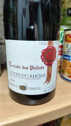 Rhônevallei Côtes-du-rhône Vignerons de l'Enclave Spéciale 2016
