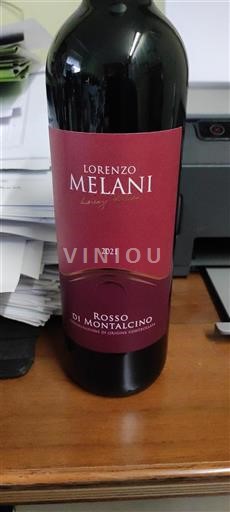 Vin Rouge sec Lorenzo Melani 2021 Italie Toscane Rosso di Montalcino
