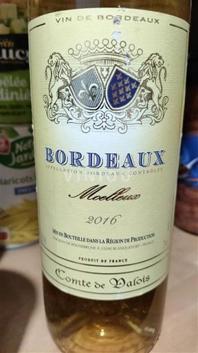 Bordeaux Comte de Valois Moelleux 2016