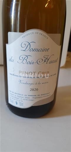 Loire-dalen Loiredalen Domaine Bois-Huaut Pinot Gris 2020