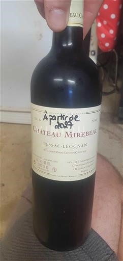 Bordeaux Pessac-Léognan Château Mirebeau 2016