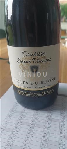 Rhônevallei Côtes-du-rhône Oratoire Saint Vincent Niet-geïntegreerd