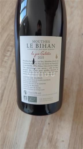 Jugozahod Côtes-de-Duras Mouthes Le Bihan La Pie Colette 2015