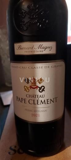 Burdeos Pessac-Léognan Grand Cru Château Pape Clément 2021