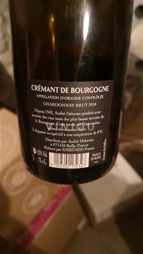 Bourgondië Crémant de Bourgogne André Delorme Chardonnay Brut 2018