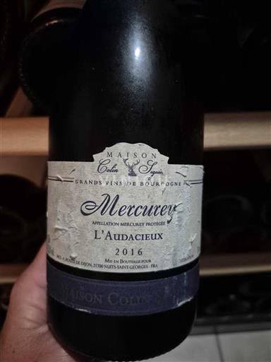 Borgogna Mercurey Maison Colin Seguin L'Audacieux 2016