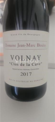 Bourgogne Volnay Domaine Jean-Marc Bouley Clos de la Cave 2017