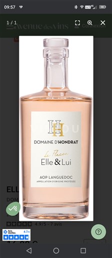 Languedoc Domaine Hondrat Le Flacon Elle & Lui Non-Vintage