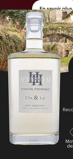 Languedoc Domaine Hondrat Elle & Lui Non-Vintage