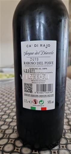 Veneto Not Specified Ca' di Rajo Sangue del Diavolo 2019