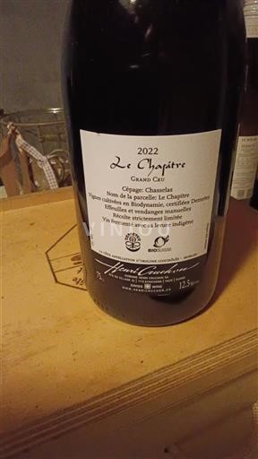 Vaud La Côte DOC Grand Cru Henri Cruchon Le Chapitre 2022