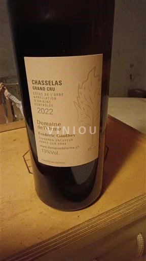 Vaud Côtes de l'Orbe AOC Domaine L'Orme 2022