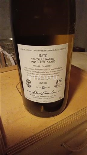 Vaud La Côte DOC Domaine Henri Cruchon L'Initié 2022