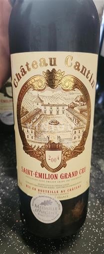 Bordeaux Saint-Émilion Grand Cru Grand Cru Château Cantin 2004