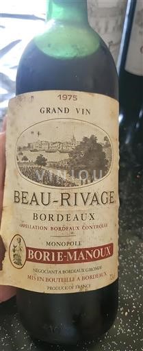Bordeaux Borie-Manoux Beau-Rivage 1975