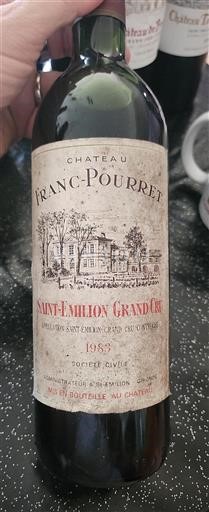 Bordeaux Saint-Émilion Grand Cru Grand Cru Château Franc-Pourret 1983