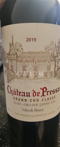 Bordeaux Saint-Émilion Grand Cru Grand Cru Château Pressac 2019