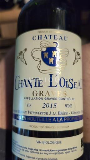 Bordeaux Graves Château Chante L'Oiseau 2015