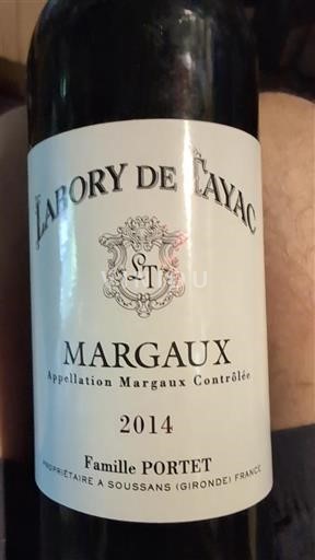 Bordeaux Margaux Labory de Tayac 2014