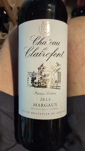 Bordeaux Margaux Château Clairefont Prieure Sabine 2015