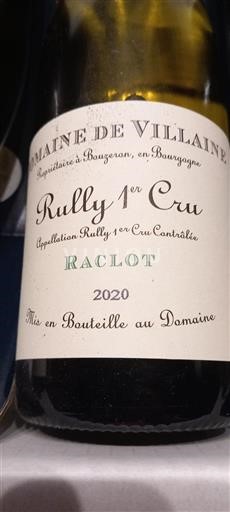 Bourgogne Ikke specificeret Premier Cru Domaine Villaine Raclot 2020