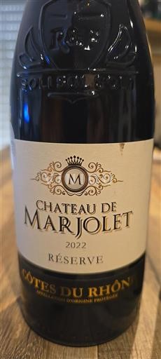 Rhônen laakso Côtes-du-rhône Château Marjolet Réserve 2022