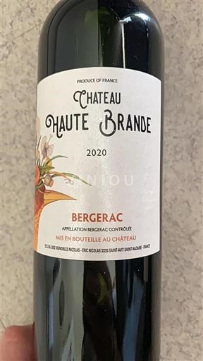 Jihozápad Bergerac Chateau Haute Brande 2020
