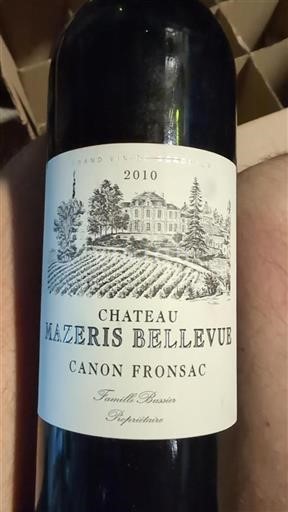 Bordeaux Canon-Fronsac Château Mazeris Bellevue 2010