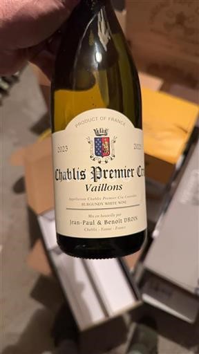 Bourgogne Chablis Premier Cru Jean-Paul & Benoît Droin Vaillons 2023
