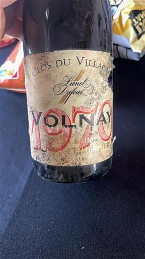 Bourgogne Volnay Lionel Dufour Clos du Village 1970