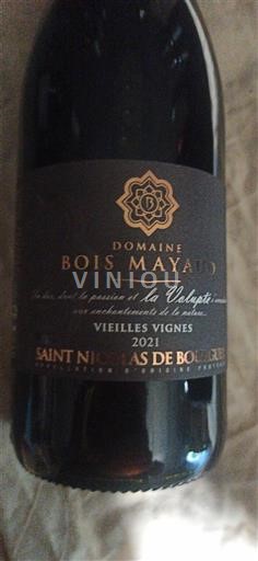 Valle della Loira Saint-Nicolas-De-Bourgueil Domaine Bois Mayaud Vieilles Vignes 2021