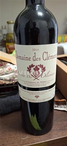 Vallée du Rhône Costières-de-nîmes Domaine Des Clément des Oliviers 2016