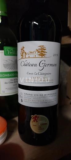 Bordeaux Castillon Côtes de Bordeaux Chateau German La Chataignière 2019