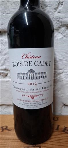 Bordeaux Puisseguin-saint-émilion Château Bois de Cadet 2012