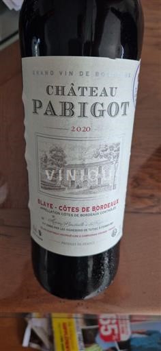 Bordeaux Blaye-Côtes-de-Bordeaux Château Pabigot 2020