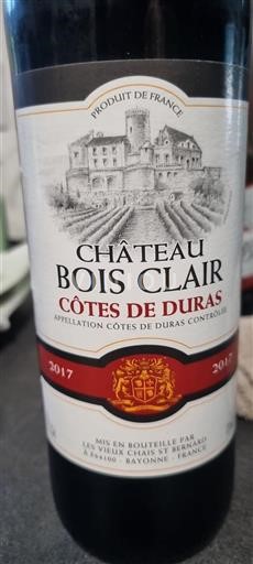 Sudoeste Côtes de Duras Château Bois Clair 2017
