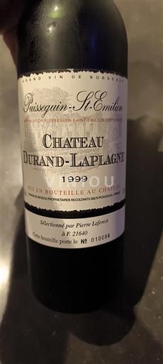 Bordeaux Puisseguin-saint-émilion Château Durand-Laplagne 1999