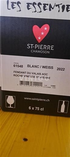 Valais Ikke specificeret St-Pierre Chamoson Roche VINEUSE ST-PIERRE 2022