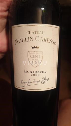 Zuidwest-Frankrijk Montravel Château Moulin Caresse Cent pour 100 2003